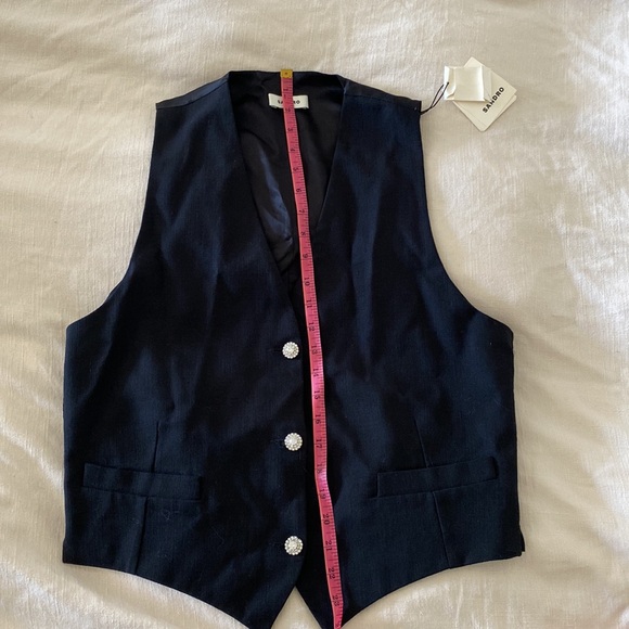 NWT SANDRO Mariel Vest with Rhinestone Buttons - Picture 7 of 7